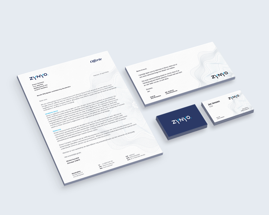 Zynyo Branding Stationary